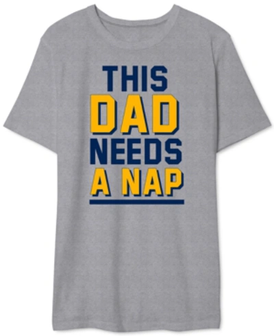 Shop Hybrid Dad Nap Men's Graphic T-shirt In Athletic Heather