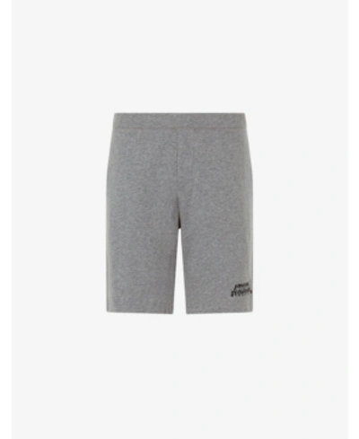 Shop Ax Armani Exchange Men's Sweatpant Shorts In Melange Grey