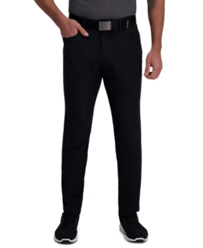 Shop Haggar The Active Series Slim Fit Flat Front 5-pocket Tech Pant In Black