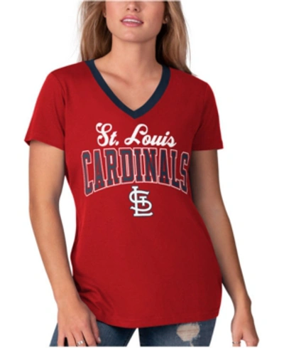 Shop G-iii Sports Women's St. Louis Cardinals Fair Ball T-shirt In Navy