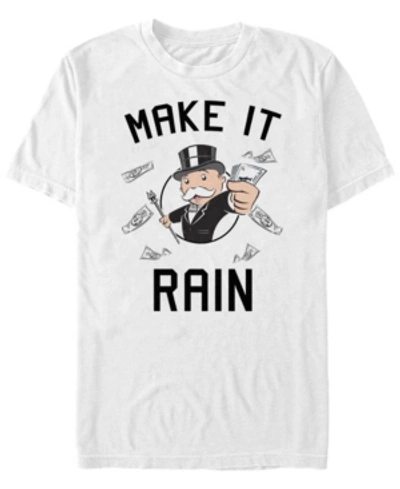 Shop Monopoly Men's Make It Rain Short Sleeve T-shirt In White