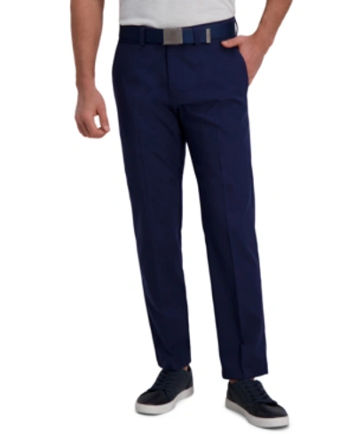 Shop Haggar Cool Right Performance Flex Straight Fit Flat Front Pant In Midnight