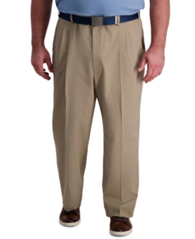 Shop Haggar Big & Tall Cool Right Performance Flex Classic Fit Pleated Pant In Beige Heather
