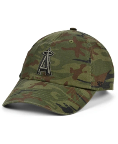 Shop 47 Brand Los Angeles Angels Regiment Clean Up Cap In Gray