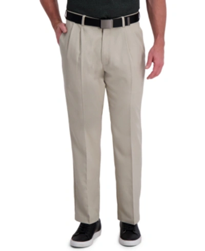 Haggar Cool Right Performance Flex Slim Fit Flat Front Pant In String