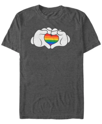 Shop Fifth Sun Men's Rainbow Love Short Sleeve T-shirt In Dark Gray