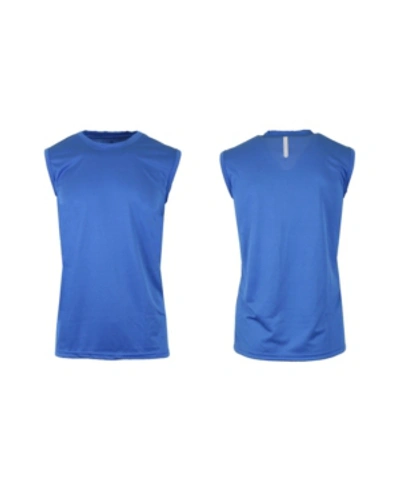 Shop Galaxy By Harvic Men's Moisture-wicking Wrinkle Free Performance Muscle Tee In Blue