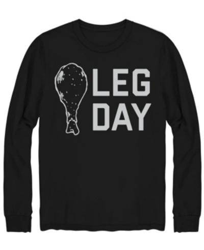 Shop Hybrid Men's Leg Day Long Sleeve T-shirt In Black