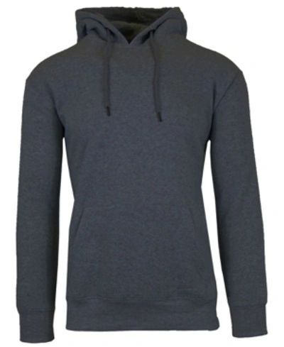 Shop Galaxy By Harvic Men's Slim-fit Fleece-lined Pullover Hoodie In Charcoal