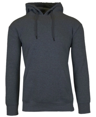 Galaxy By Harvic Men's Heavyweight Fleece-lined Pullover Hoodie Sweatshirt In Charcoal