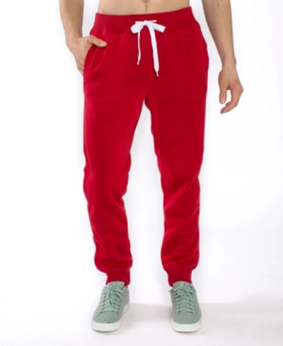 Shop Southpole Men's Fleece Jogger Sweatpants In Red