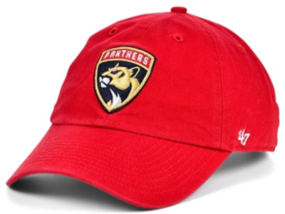 Shop 47 Brand Florida Panthers Clean Up Cap In Red