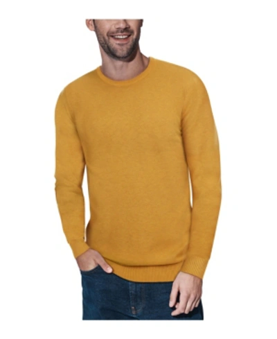 Shop X-ray Men's Basic Crewneck Pullover Midweight Sweater In Mustard