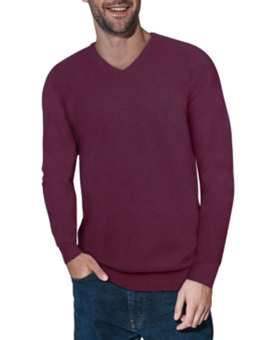 Shop X-ray Men's Basic V-neck Pullover Midweight Sweater In Pink