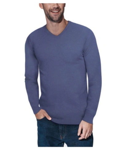 Shop X-ray Men's Basic V-neck Pullover Midweight Sweater In Baby Blue