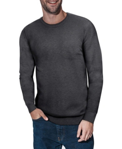 X-ray Men's Basic Crewneck Pullover Midweight Sweater In Heather Charcoal