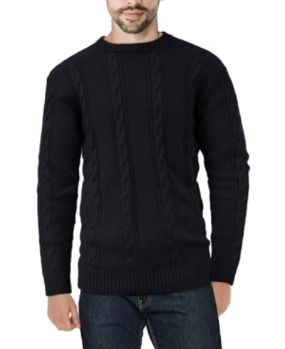 Shop X-ray Men's Cable Knit Sweater In Black