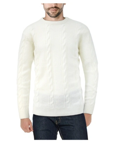 Shop X-ray Men's Cable Knit Sweater In Off White