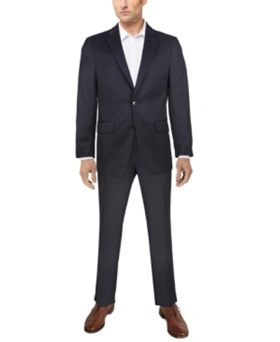 Shop Van Heusen Men's Flex Plain Slim Fit Suits In Navy