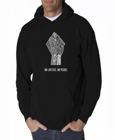 La Pop Art Men's Word Art Hooded Sweatshirt In Black