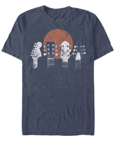 Shop Fifth Sun Men's Generic Additude Guitar Heads Short Sleeve T-shirt In Navy