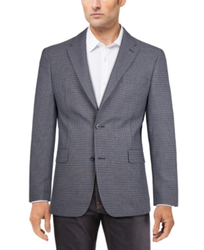 Shop Tommy Hilfiger Men's Modern-fit Blue/brown Check Sport Coat In Blue Brown
