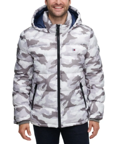 Tommy Hilfiger Men's Quilted Puffer Jacket, Created For Macy's In White  Camo | ModeSens