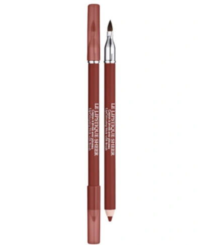 Shop Lancôme Le Lipstique Dual Ended Lip Pencil With Brush, 0.04 oz In Amandelle