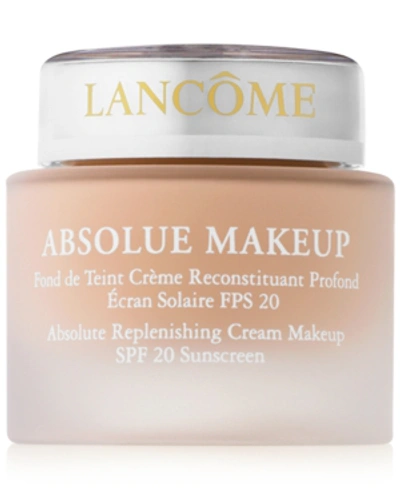 Shop Lancôme Absolue Cream Hydrating & Replenishing Spf 20 Foundation, 1.18 Oz. In Absolute Almond 10 (c)