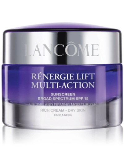 Shop Lancôme Renergie Lift Multi-action Spf 15 Rich Cream For Dry Skin, 1.7 Oz.