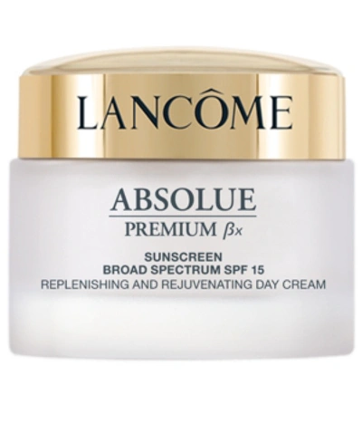 Shop Lancôme Absolue Premium Bx Spf 15 Moisturizer Cream And Sunscreen Lotion, 2.6 Oz.