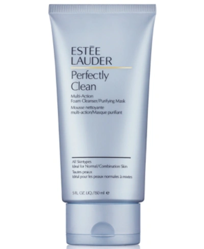 Shop Estée Lauder Perfectly Clean Multi-action Foam Cleanser/purifying Mask, 5-oz.