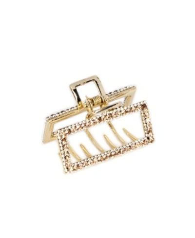 Shop Soho Style Crystal Sparkle Rectangular Hair Claw In Topaz