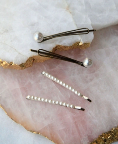 Shop Soho Style Pearl On Pearls Bobby Pin Set In Ivory
