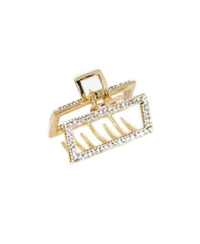 Shop Soho Style Crystal Sparkle Rectangular Hair Claw In Clear