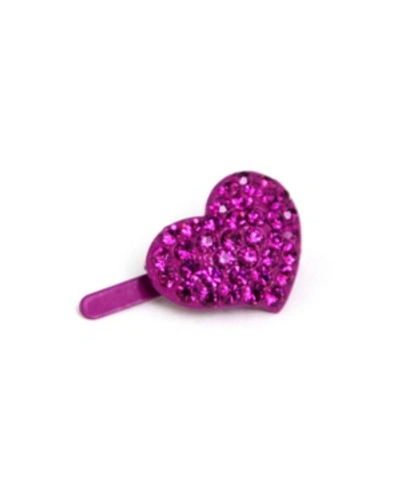 Shop Soho Style Mini Heart Barrette In Fuchsia