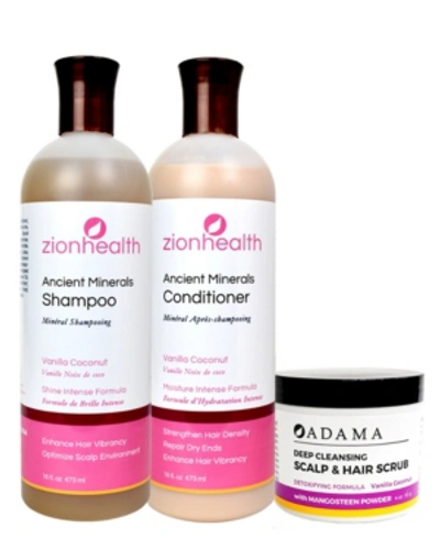 Shop Zion Health Tropical Blend Hair Bundle Vanilla Coconut Shampoo 16 oz + Vanilla Coconut Conditioner 16 oz + Vanil In No Color