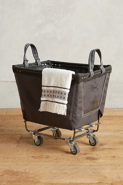 Steele Canvas Basket Corp. Small Mobile Canvas Bin In Grey