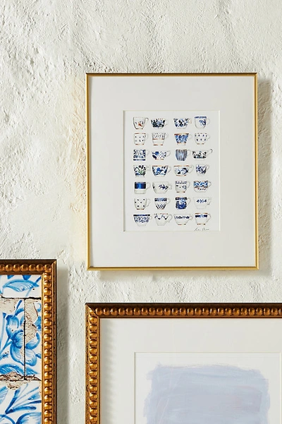Shop Artfully Walls Blue And White Pattern China Teacups Wall Art