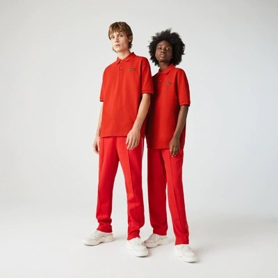 Shop Lacoste Men's  Live Loose Fit Cotton Piqué Polo Shirt - L In Red