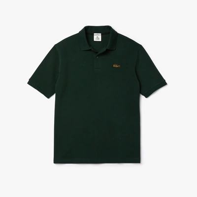 Shop Lacoste Men's  Live Loose Fit Cotton Piqué Polo Shirt In Green