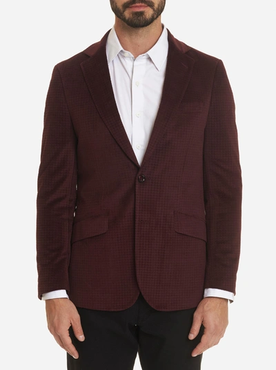 Shop Robert Graham Wilkes Velvet Sport Coat Long Fit In Burgundy