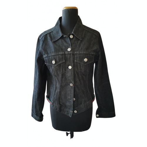 gucci black jean jacket