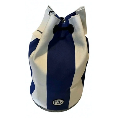 Pre-owned Rue De Verneuil Blue Cotton Backpack