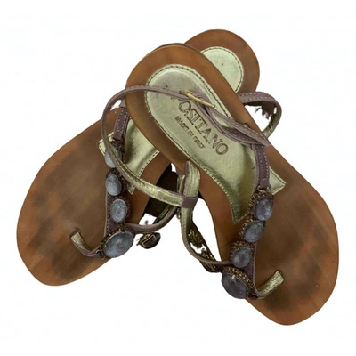 LE SIRENUSE POSITANO Pre-owned Cloth Sandals In Purple