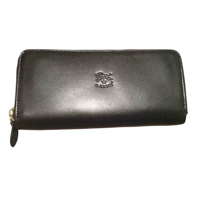 Pre-owned Il Bisonte Black Leather Wallet