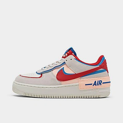 Shop Nike Women's Air Force 1 Shadow Se Casual Shoes In Red