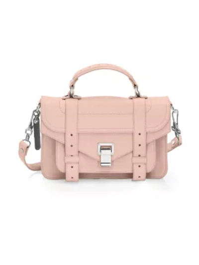 Shop Proenza Schouler Women's Tiny Ps1 Leather Satchel In Cameo Rose