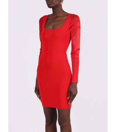 Shop Cushnie Rouge Knit Mini Dress In Red