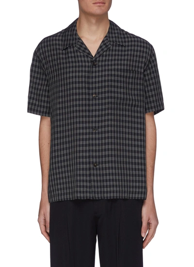 Shop Equil Check Bowling Shirt In Grey